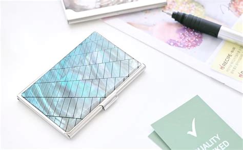 MADDesign Mother of Pearl Business Card Case Id Holder Mini .